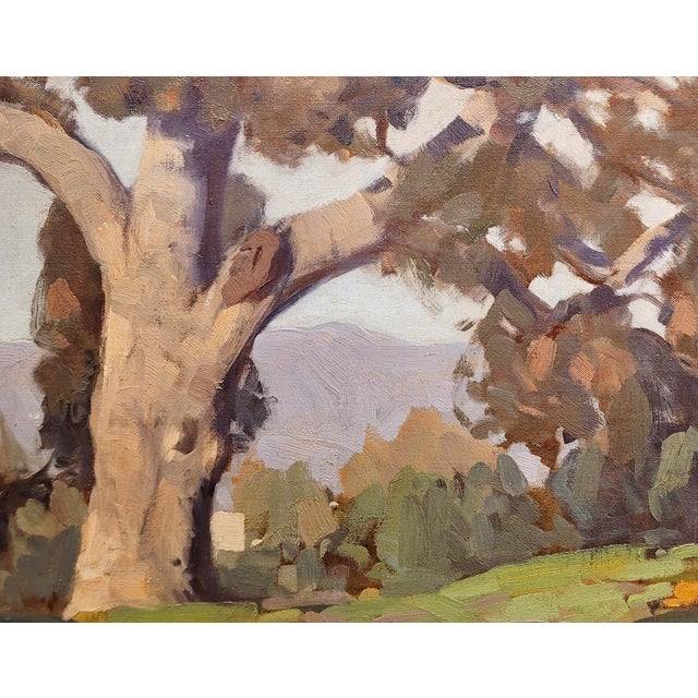 James Elwood Webb - 1934 California Landscape With Large Oak Trees -Oil Painting For Sale In Los Angeles - Image 6 of 8
