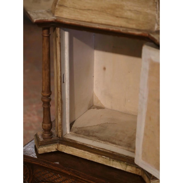Mid-19th Century French Empire Painted Tabernacle Wall Cabinet For Sale In Dallas - Image 6 of 9