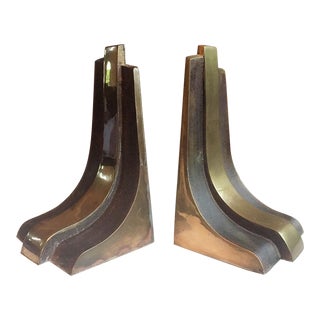Modernist Bookends by Nora Fenton Designs - a Pair For Sale