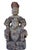 This sculpture of a Chinese ancestral dignitary was hand carved from wood with polychrome finish. The figure depicts a...