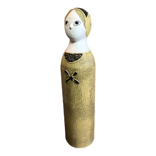 Mid 20th Century Japanese Modern Paper Mache Sculpture of a Girl by I.W. Rice For Sale