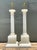 White Vintage Alabaster Column Table Lamps - A Pair For Sale - Image 8 of 15