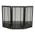 Vintage French Country Black Three Panel Fireplace Screen For Sale