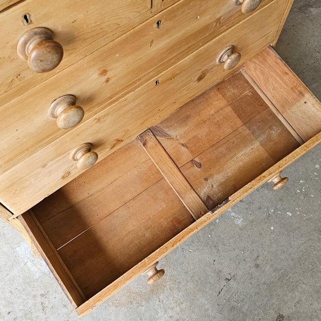 Antique English Pine Dresser Chest of Drawers - Circa 1870 For Sale - Image 9 of 9
