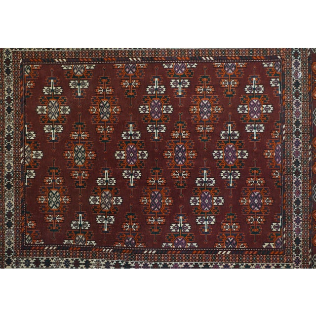 Late 19th Century Antique Turkmen Rug 4'4'' X 6'2'' For Sale - Image 4 of 11