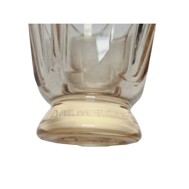 Yellow Art Deco Crystal Vase from Daum, France, 1930s For Sale - Image 8 of 14