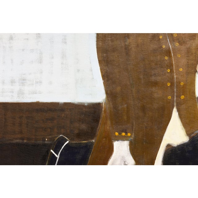 Textile Contemporary Equestrian Portrait. Large Horse Oil Painting 200 X 180 Cm For Sale - Image 7 of 12