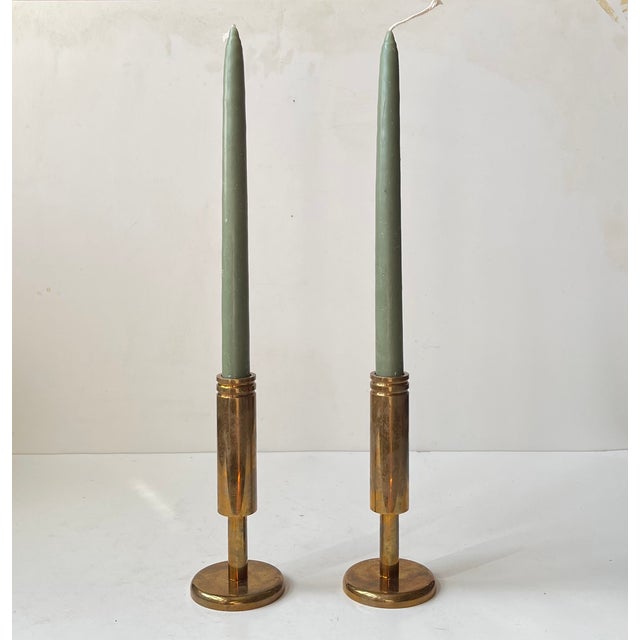 Mid-Century Modern Candleholders in Brass by Dantorp Design, 1960s, Set of 2 For Sale - Image 4 of 7