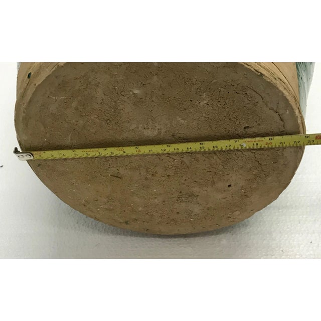 Teal Large Handmade Glazed Pot by Golnaz For Sale - Image 8 of 10