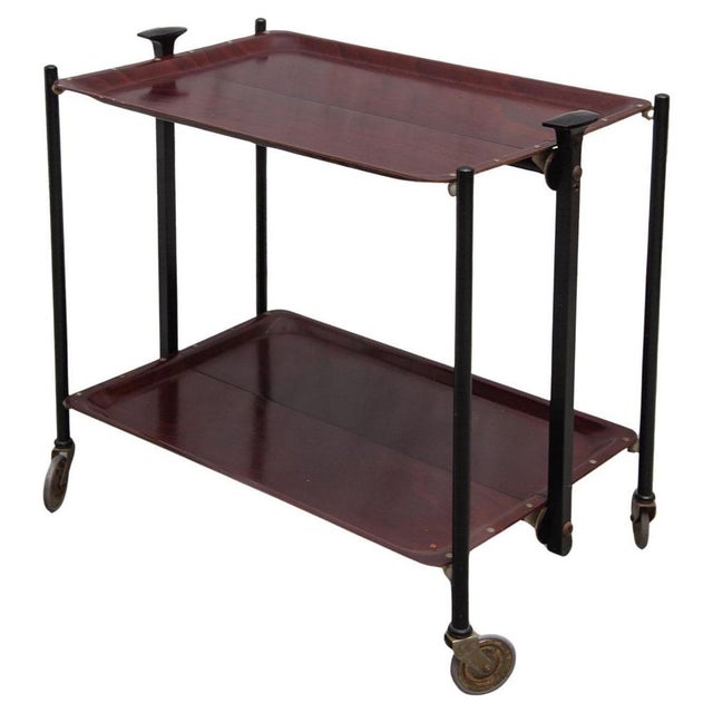 Folding Serving Bar Cart from Bremshey & Co, 1960s For Sale - Image 10 of 10