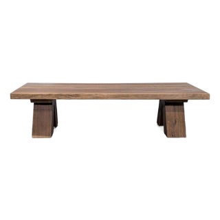 Restoration Hardware Oak Brule Live Edge Coffee Table For Sale