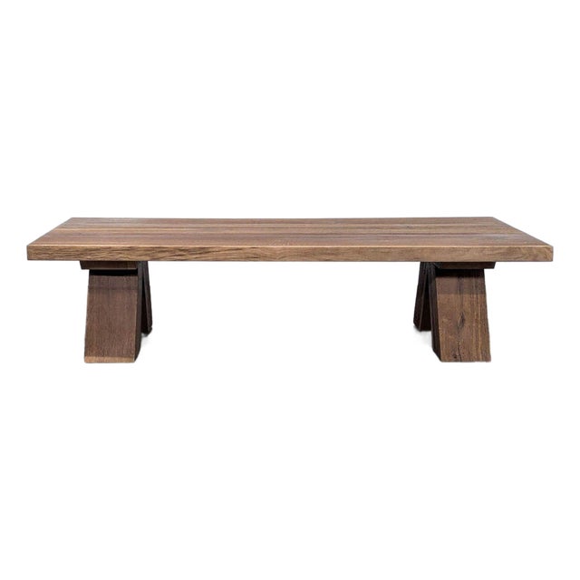 Restoration Hardware Oak Brule Live Edge Coffee Table For Sale