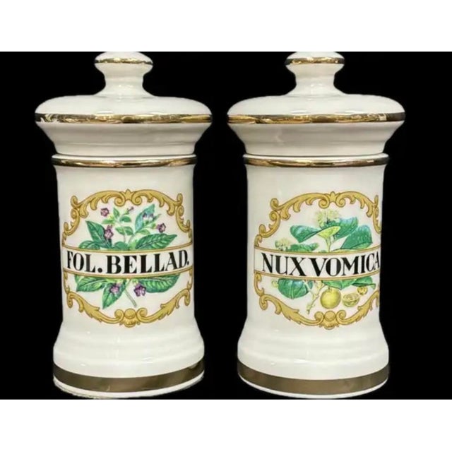 Pair of Vintage Apothecary/Pharmacy Jars With Lids For Sale - Image 9 of 9