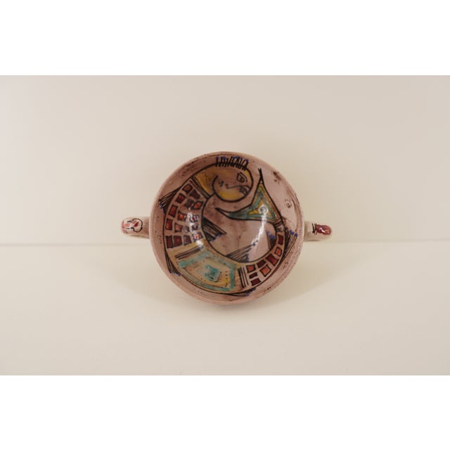 Vintage Hand-Painted Studio Pottery Loving Cup Bowl For Sale - Image 11 of 11