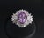Late 20th Century 5.26ct Purple Sapphire Gia Heated Ceylon 1.43ct Diamond Platinum Ring, Size 7 For Sale - Image 4 of 18