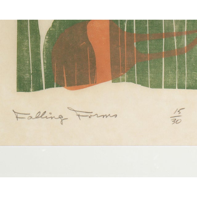 “Falling Forms” Abstract Relief Print by Walter Sorge For Sale - Image 4 of 8