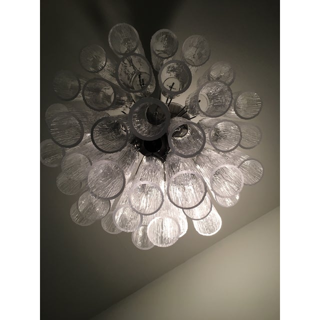 Contemporary Murano Glass Sputnik Chandelier With "Corteccia" Tubes Italian Glass For Sale - Image 3 of 7