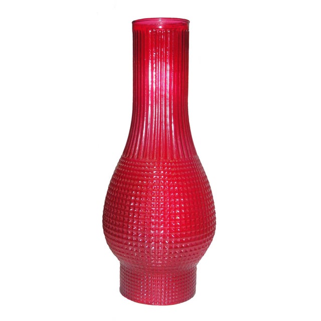 This wonderful ruby red glass chimney is a wonderful addition to your Christmas décor or even to use year around. Details...