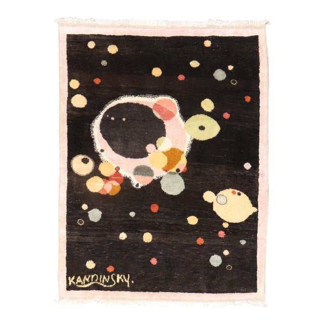 Vintage Cotton Turkish Kandisky Rug For Sale