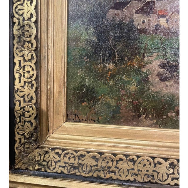 Gold 19th Century Landscapes Paintings Signed Dupuy for E. Galien-Laloue, Set of Two For Sale - Image 8 of 13