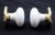 Traditional Vintage White Plain Ceramic Dummy Door Knob Set For Sale - Image 3 of 4