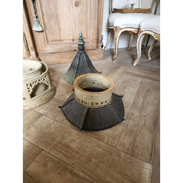 1980s Vintage Stacking Stoneware Pagoda For Sale - Image 5 of 13