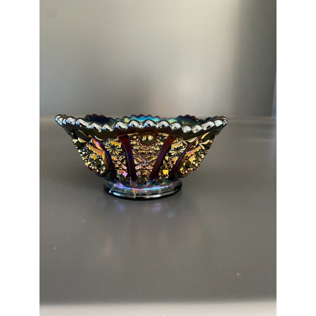 Vintage Carnival Glass Bowl For Sale In Los Angeles - Image 6 of 7
