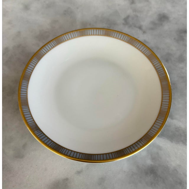 Mid-Century Modern Mid Century Rosenthal Small Plates in the Continental Blue Band Gold Lines Pattern - Set of 6 For Sale - Image 3 of 9