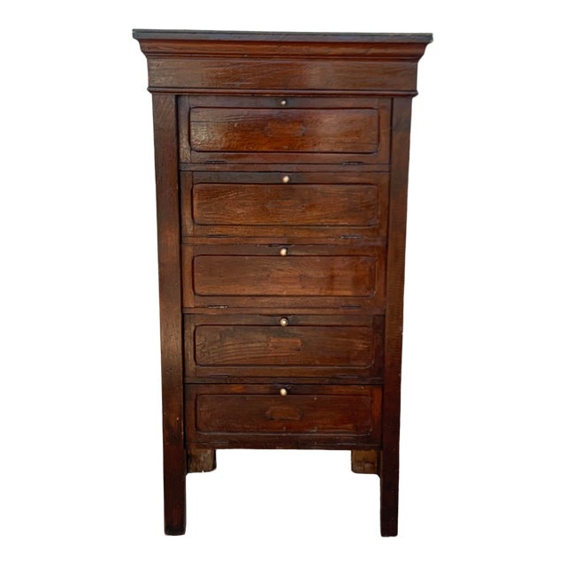 French Art Deco Filling Cabinet With Five Folding Fronts For Sale