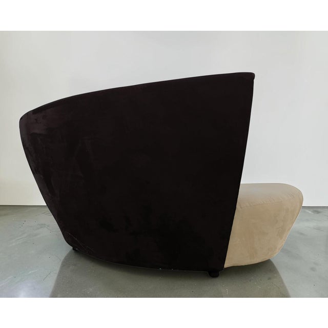 Vladimir Kagan Serpentine Curved Two-Tone Sofa For Sale - Image 11 of 17