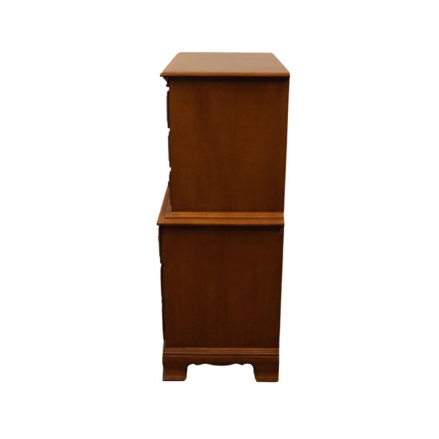 Sumter Cabinet Solid Hard Rock Maple Colonial Early American 36" Chest on Chest For Sale - Image 9 of 11