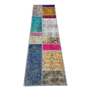 Vintage Wool Hallway Runner For Sale