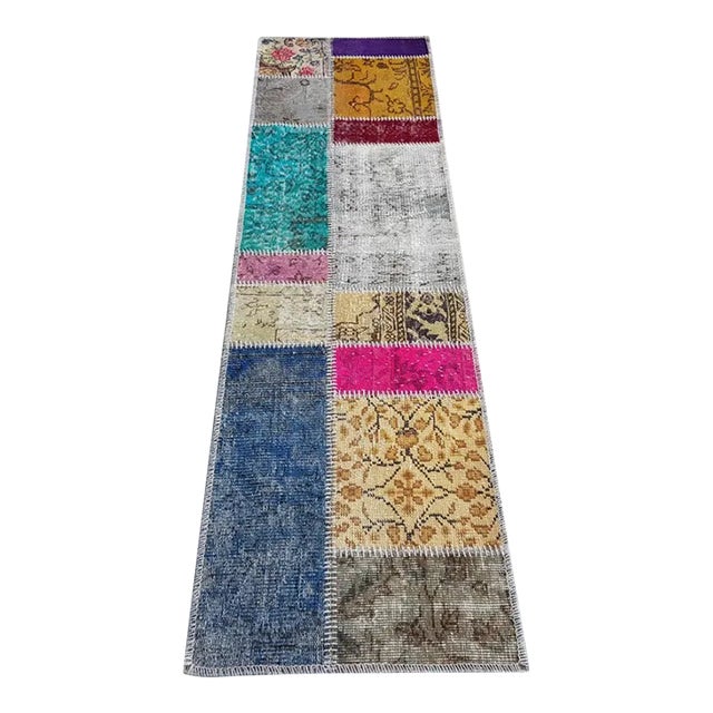 Vintage Wool Hallway Runner For Sale