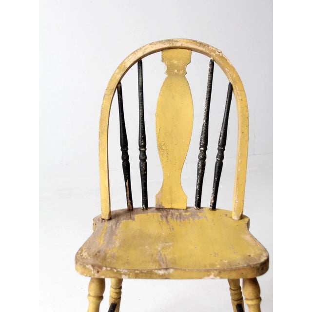 Early 20th Century Antique Painted Windsor Splat Back Chair For Sale - Image 5 of 11