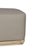 Eclipse Outdoor Solid Teak Wood Ottoman Natural Look - Gray Fabric For Sale - Image 4 of 9