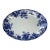 1890s Blue and White English Stoneware Platter by W Adams & Co - For Sale