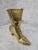 Vintage Victorian Brass Boot Vase Display For Sale - Image 6 of 6