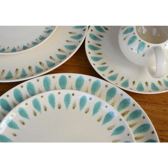 Mid Century Japanese Kasuga Contempo Turquoise Dinnerware 37-Piece Set For Sale In San Francisco - Image 6 of 13