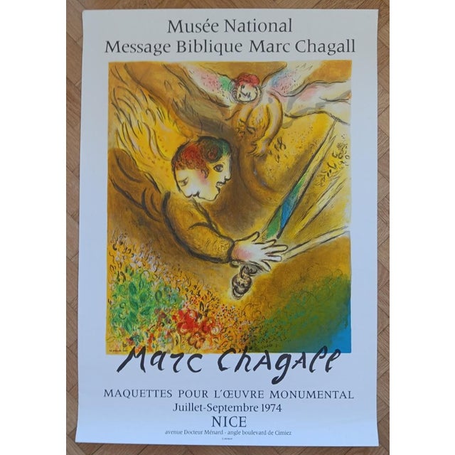 Marc Chagall, Original Exhibition Poster, Models for the Monumental Work, Mourlot, 1974, Print For Sale - Image 8 of 8
