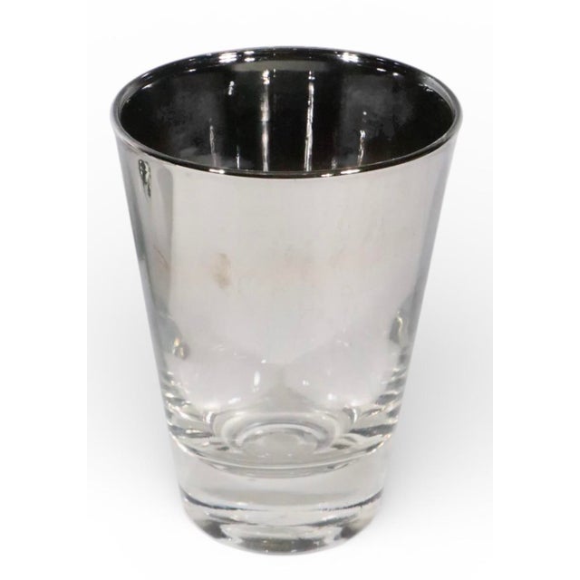 Mid 20th Century Set of Four Hollywood Regency Silver Fade Drinking Glasses For Sale In New York - Image 6 of 7