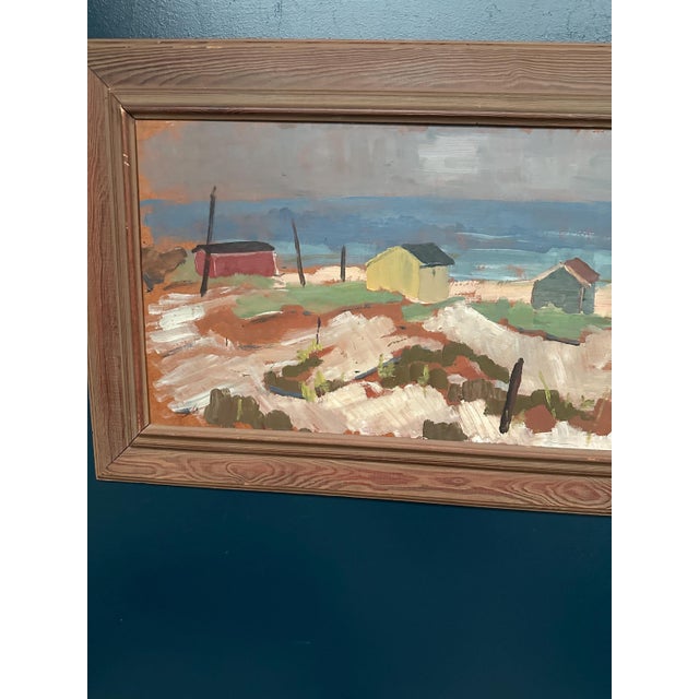 Frans Lundberg, Coastal Village, 1950s, Oil on Panel, Framed For Sale - Image 4 of 18