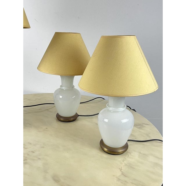 Murano Glass Table Lamps by F. Fabbian, 1970s, Set of 3 For Sale - Image 6 of 14