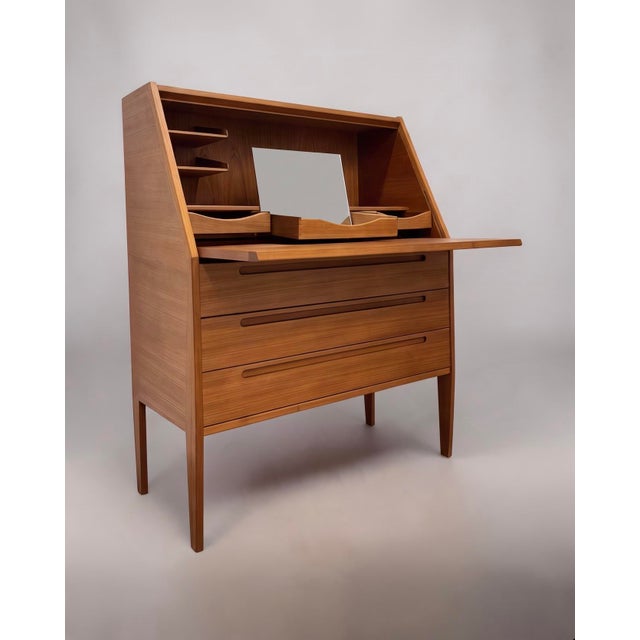 Mid-Century Modern Model No. 63 Teak Wood Secretary by Kai Kristiansen for Tørring Møbelfabrik and HJN Møbler, Denmark, 1960s For Sale - Image 3 of 18