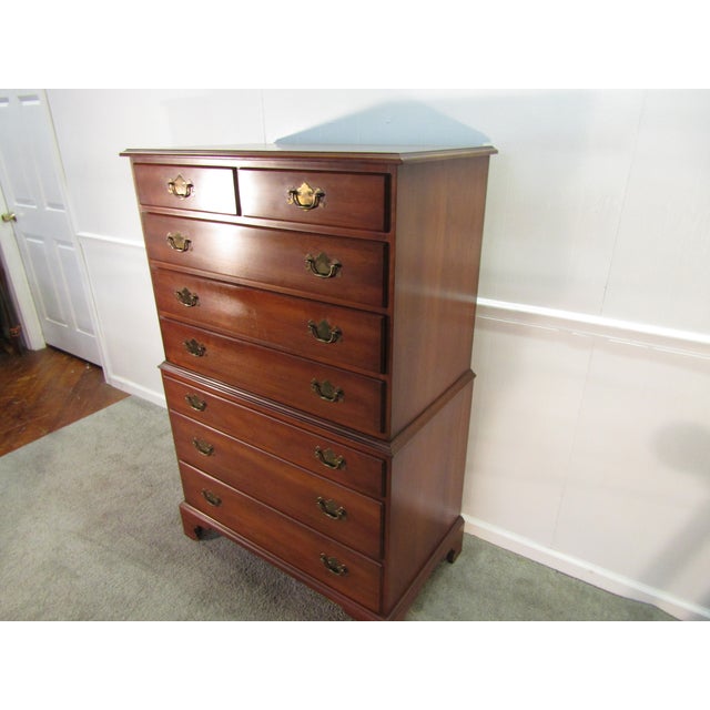 Traditional Henkel Harris Solid Cherry Chest of Drawers For Sale - Image 3 of 10