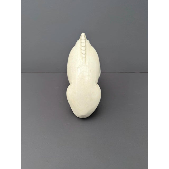 1930s Art Deco Statue of Boar in Glazed and Crackled Earthenware by Charles Lemanceau for Saint Clement, 1930s For Sale - Image 5 of 8