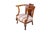 Victorian Antique 19th Century Mahogany Regency Empire Horseshoe Library Parlor Arm Chair For Sale - Image 3 of 18