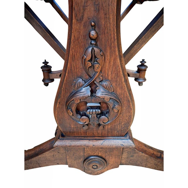 Antique Renaissance Revival Flexible Folio Stand on Casters For Sale - Image 13 of 14