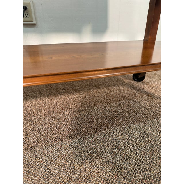 Wood Mid 20th Century Rolling Server Cart For Sale - Image 7 of 12