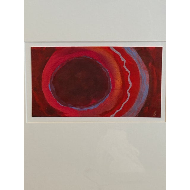 Set of 3 beautiful small abstract pastels on paper, framed with large mats and simple modern moldings. Will sell...