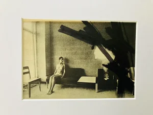 Contemporary Repurposed Vintage Figurative Interior Scene Sepia-Toned Photograph